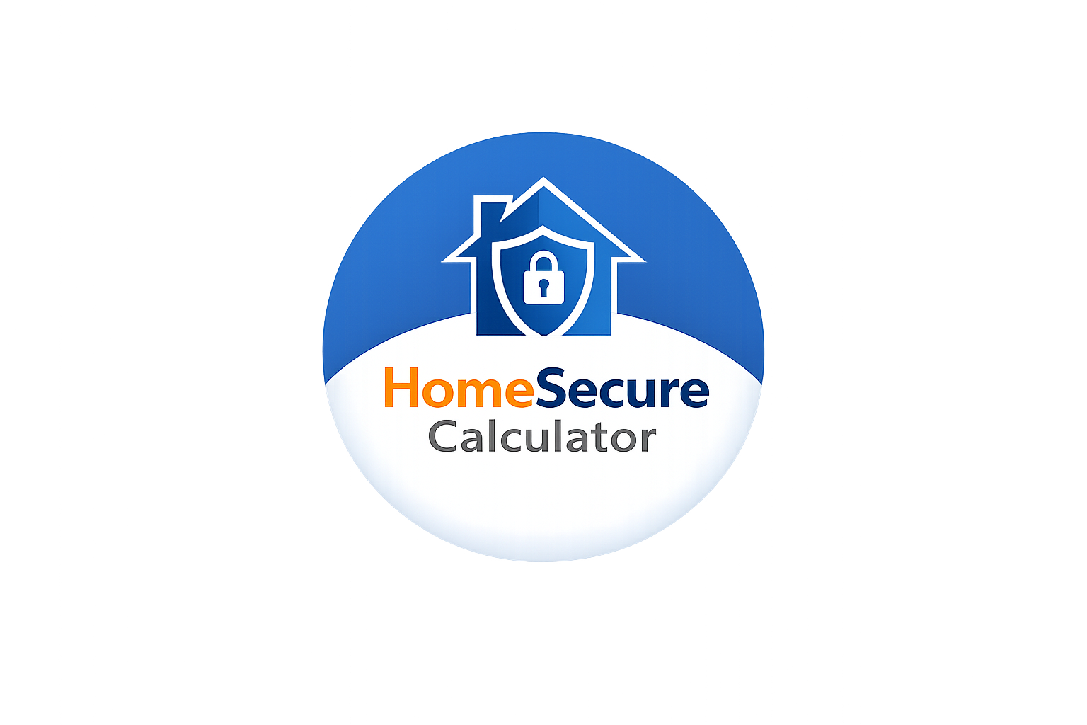 HomeSecure Calculator logo design