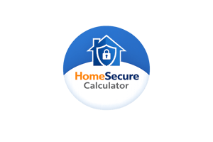 HomeSecure Calculator logo design